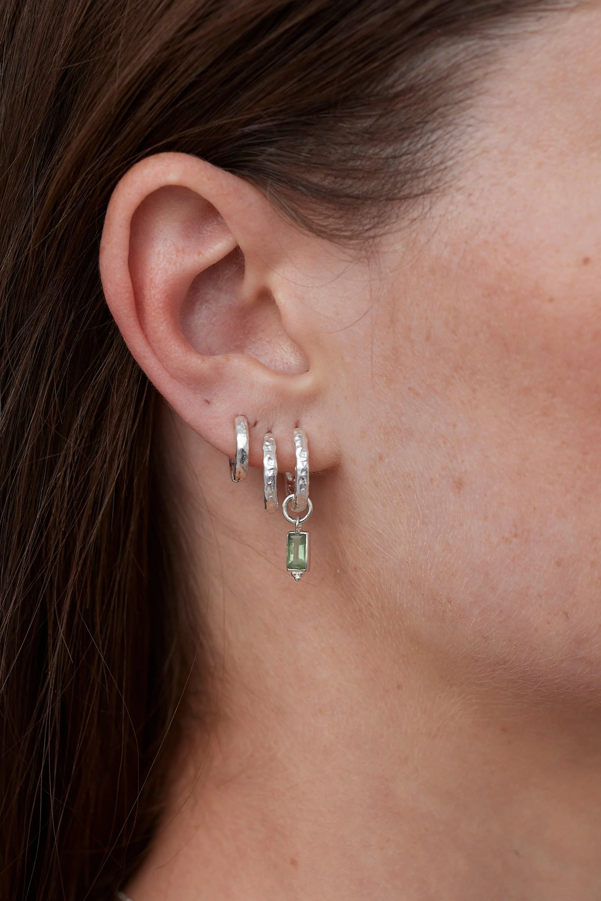 Baguette Apatite Silver Charm - Image 4