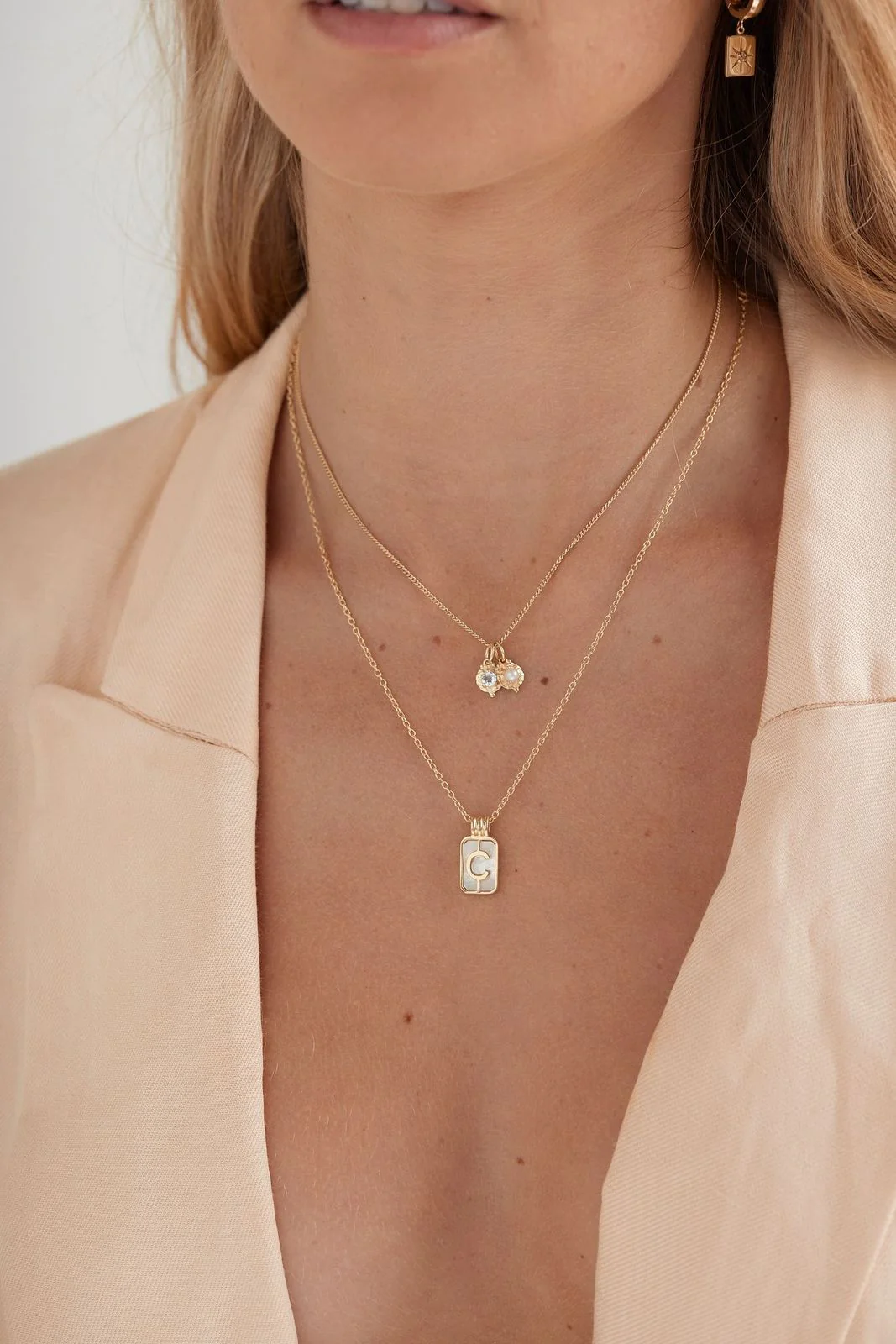 February Amethyst Gold Birthstone Necklace Charm - Image 4