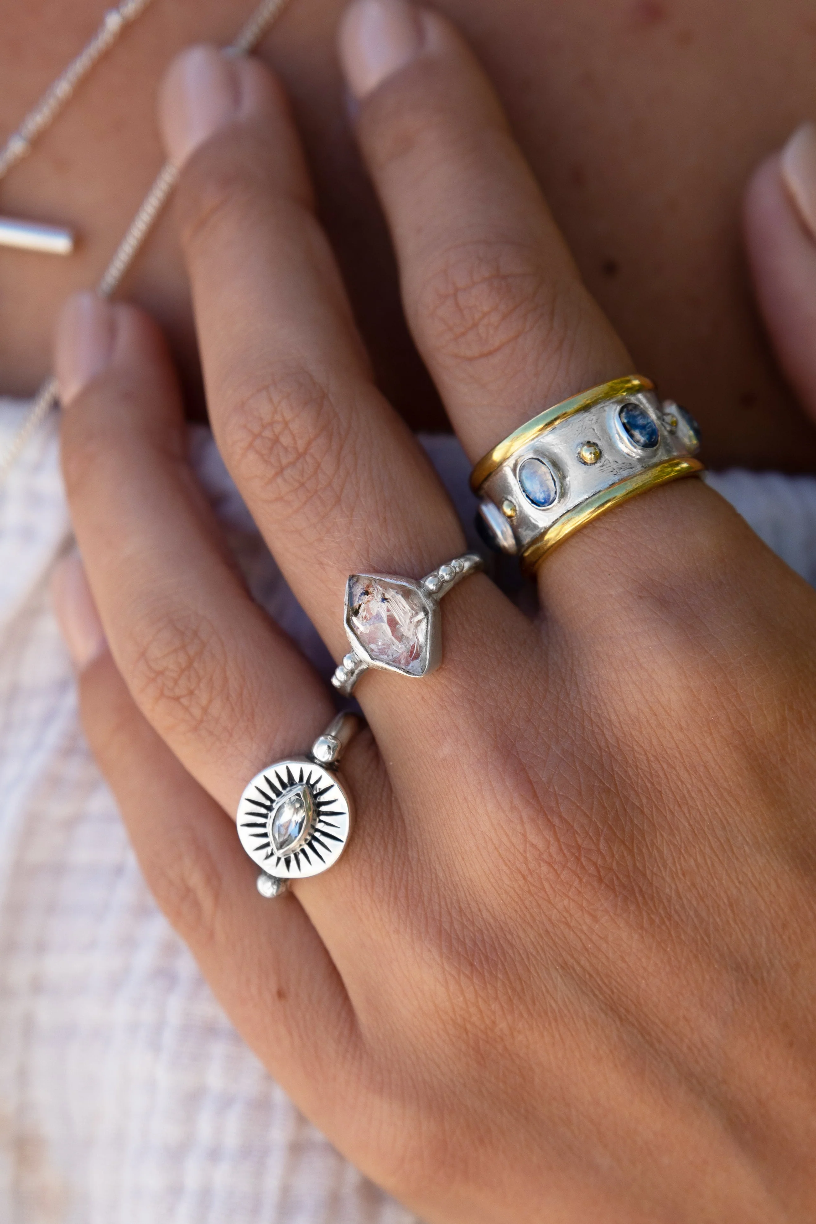 Herkimer Diamond Silver Ring - Image 4