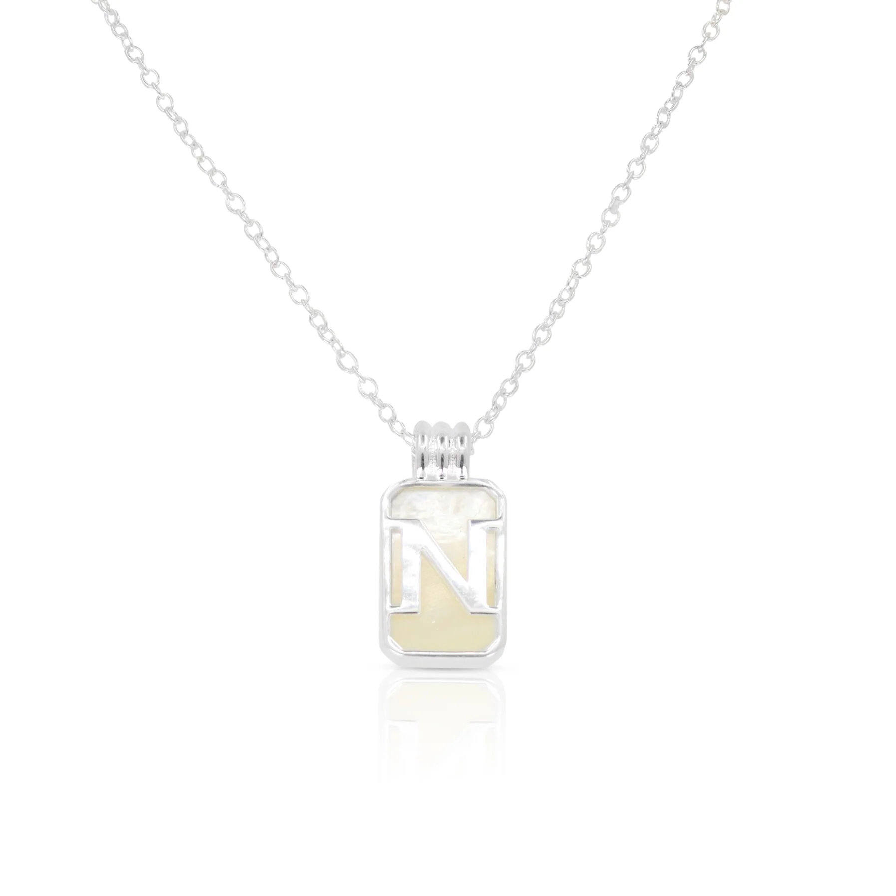 Initial A to Z Silver Necklace - Image 17