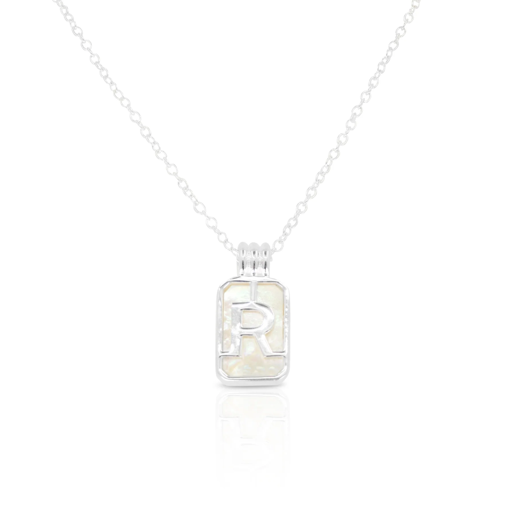 Initial A to Z Silver Necklace - Image 21