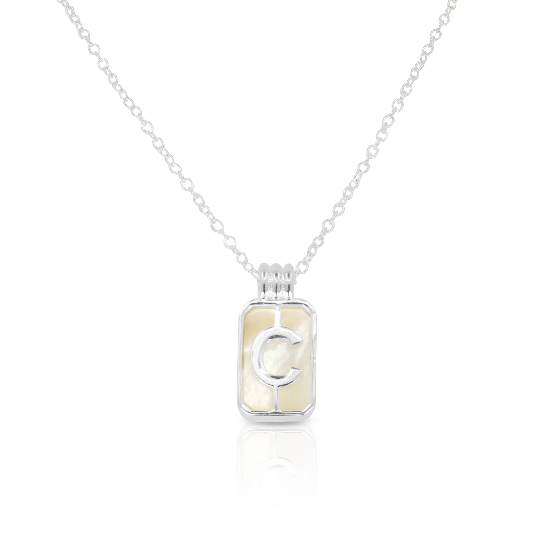 Initial A to Z Silver Necklace - Image 6