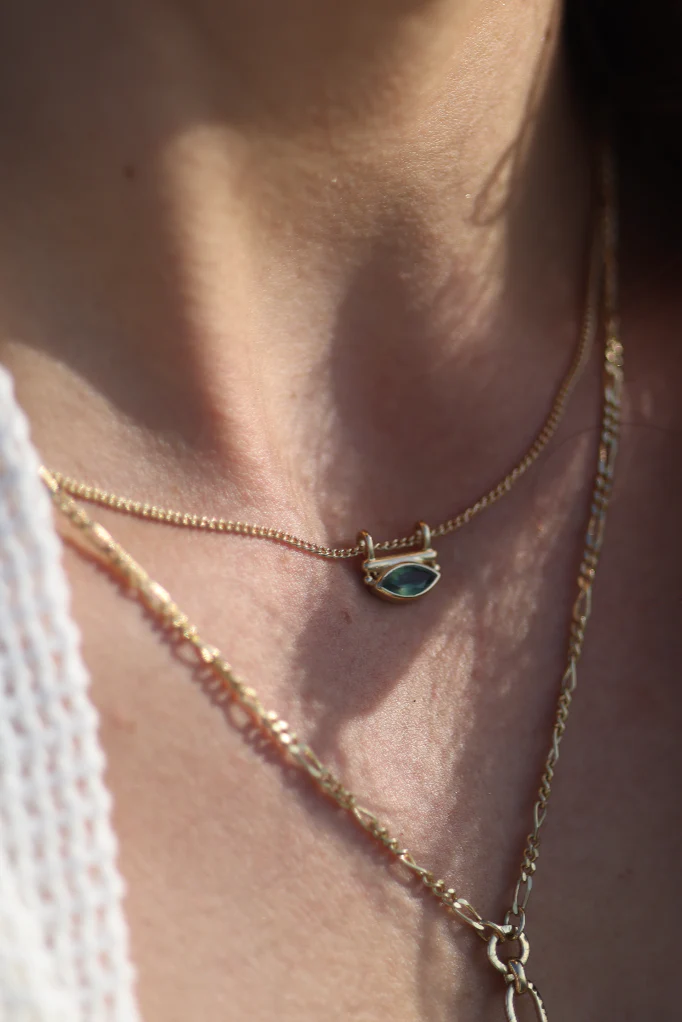 Nyra Apatite Silver Necklace - Image 3