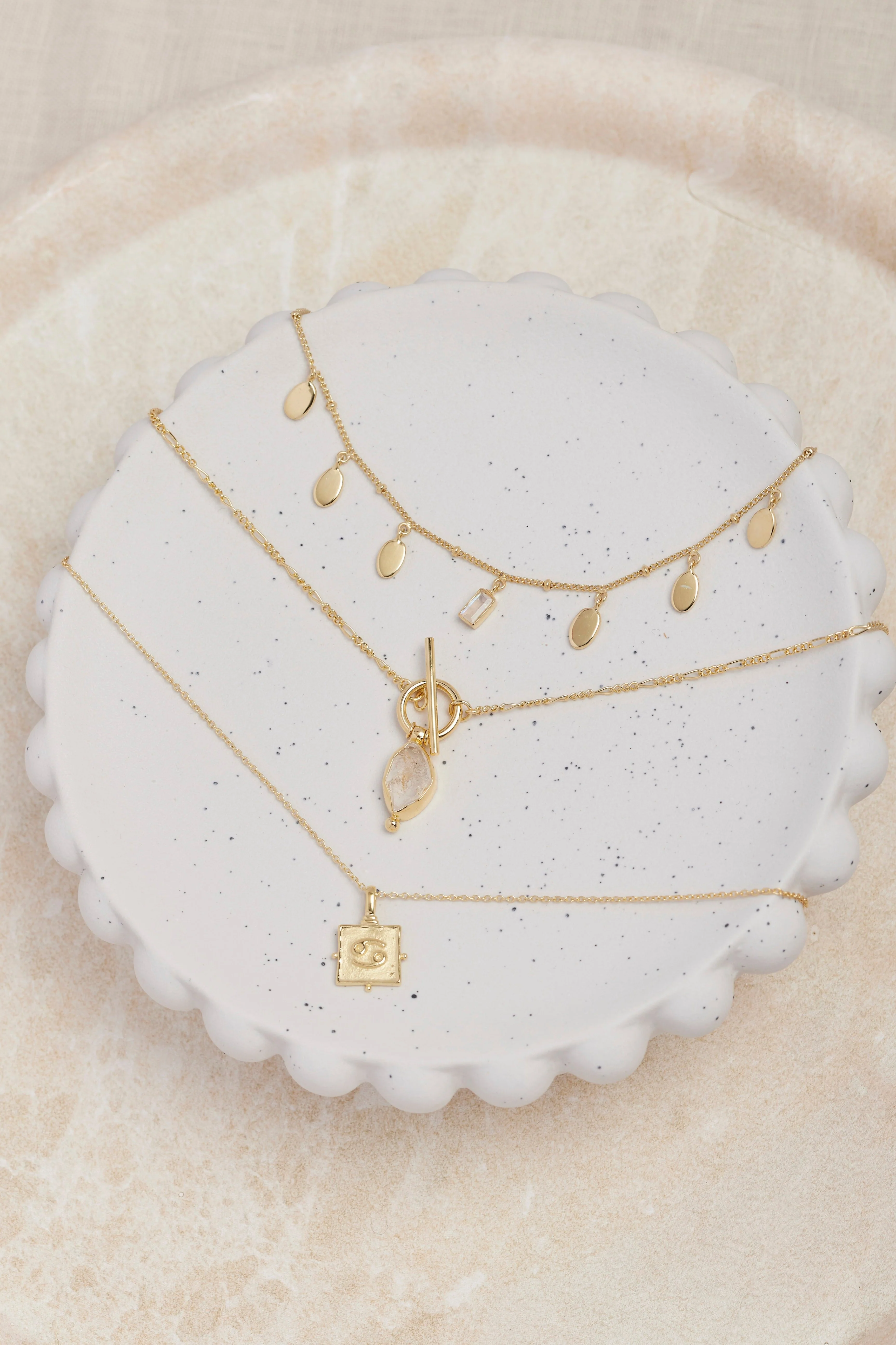 Petal Moonstone Gold Necklace - Image 3