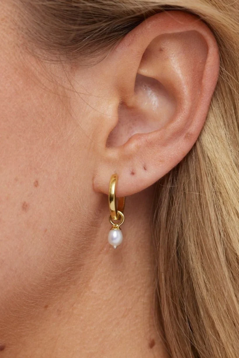 Pearl Gold Earring Charm - Image 3