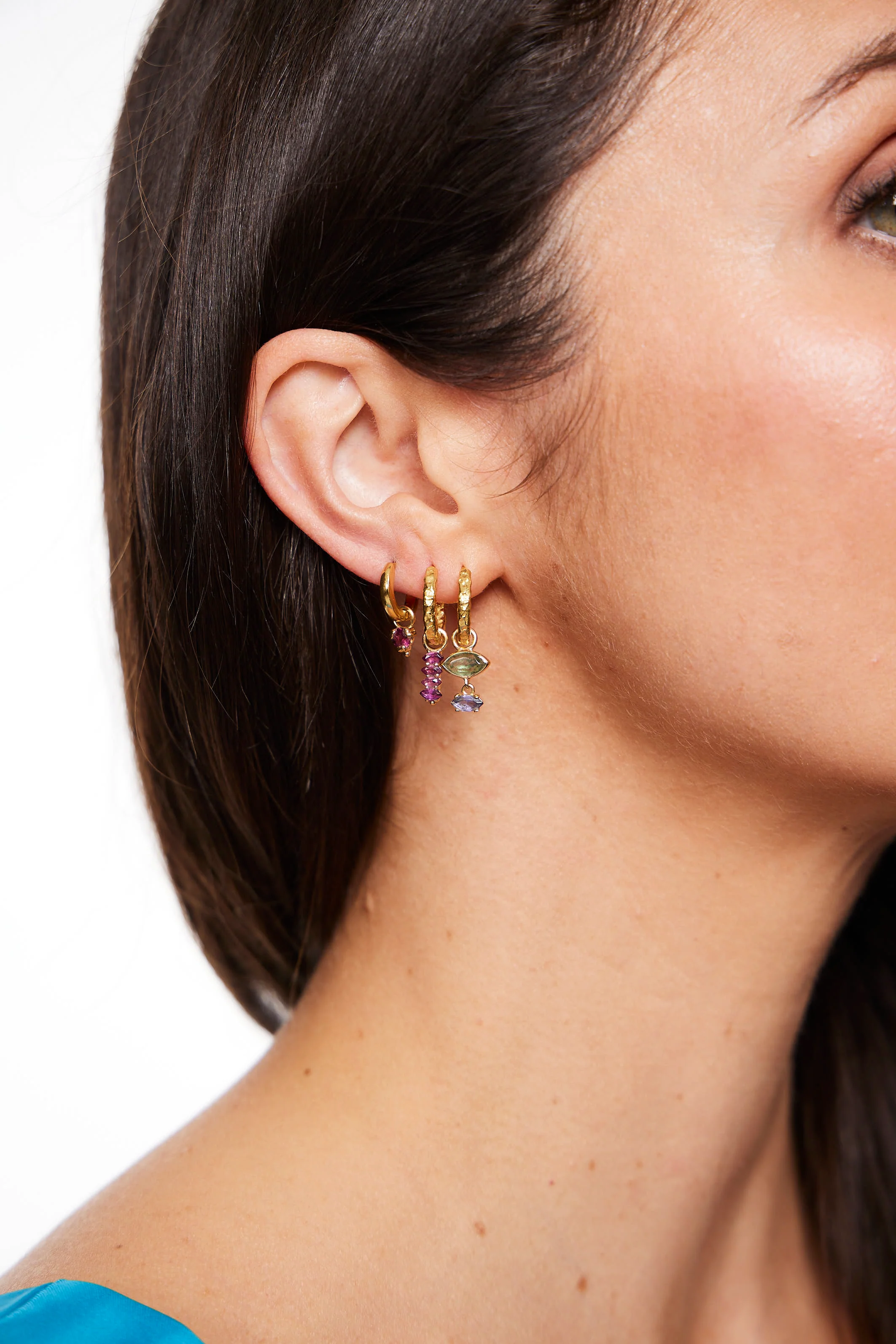 Polished Silver Huggies - Small - Image 3